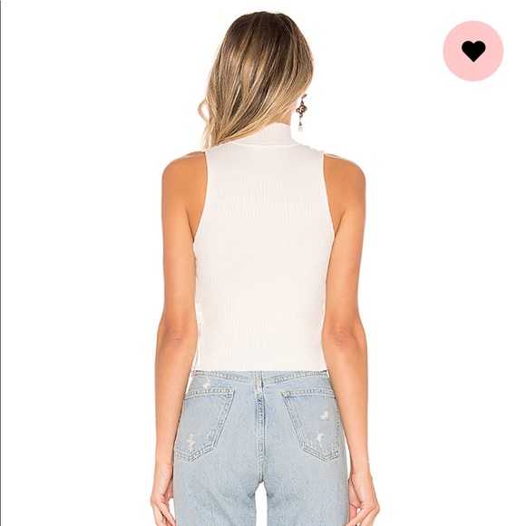 Revolve superdown lace up mock turtleneck top - Picture 3 of 6